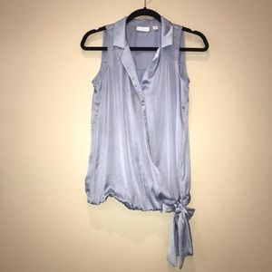 Blue chiffon shirt